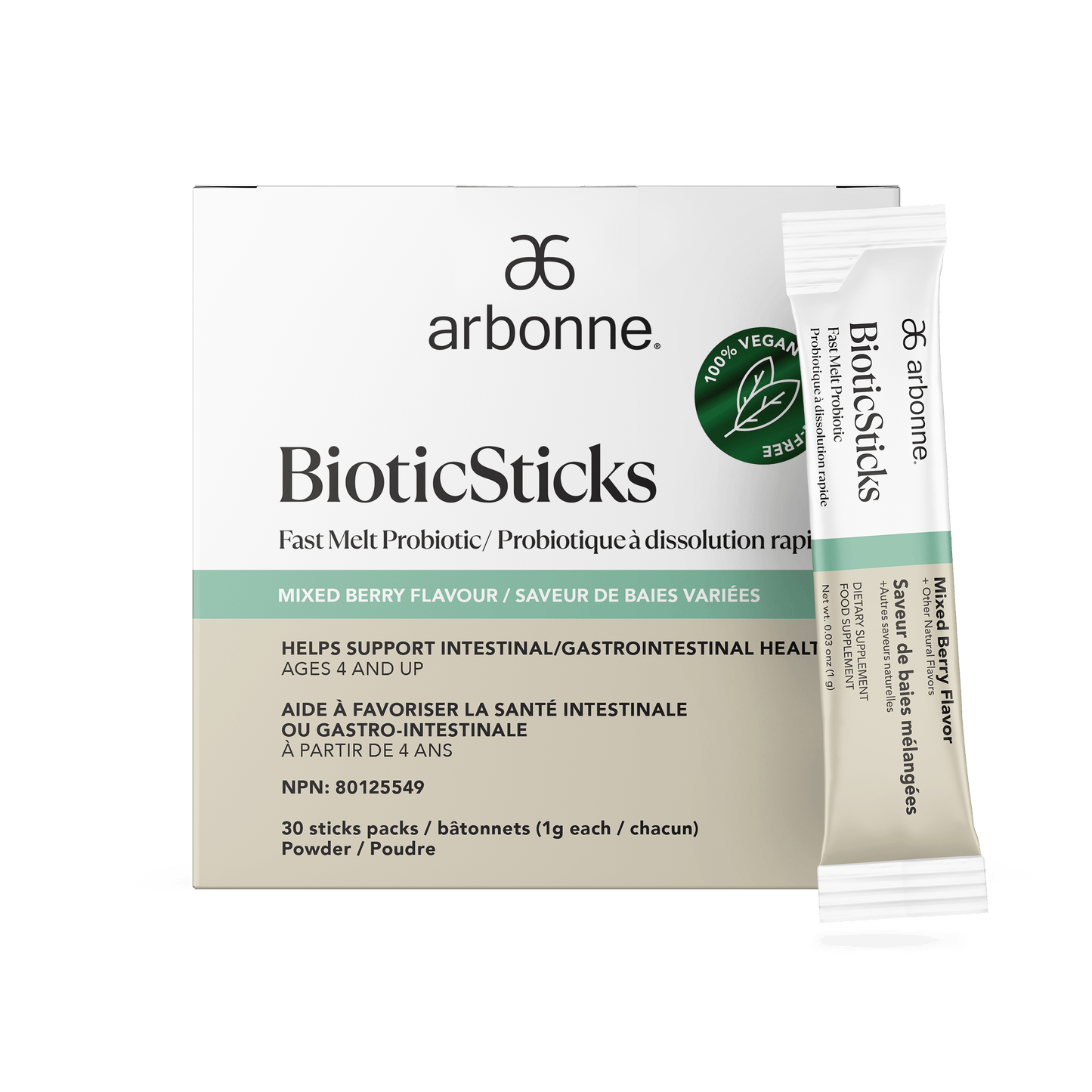 Arbonne BioticSticks Fast Melt Probiotic