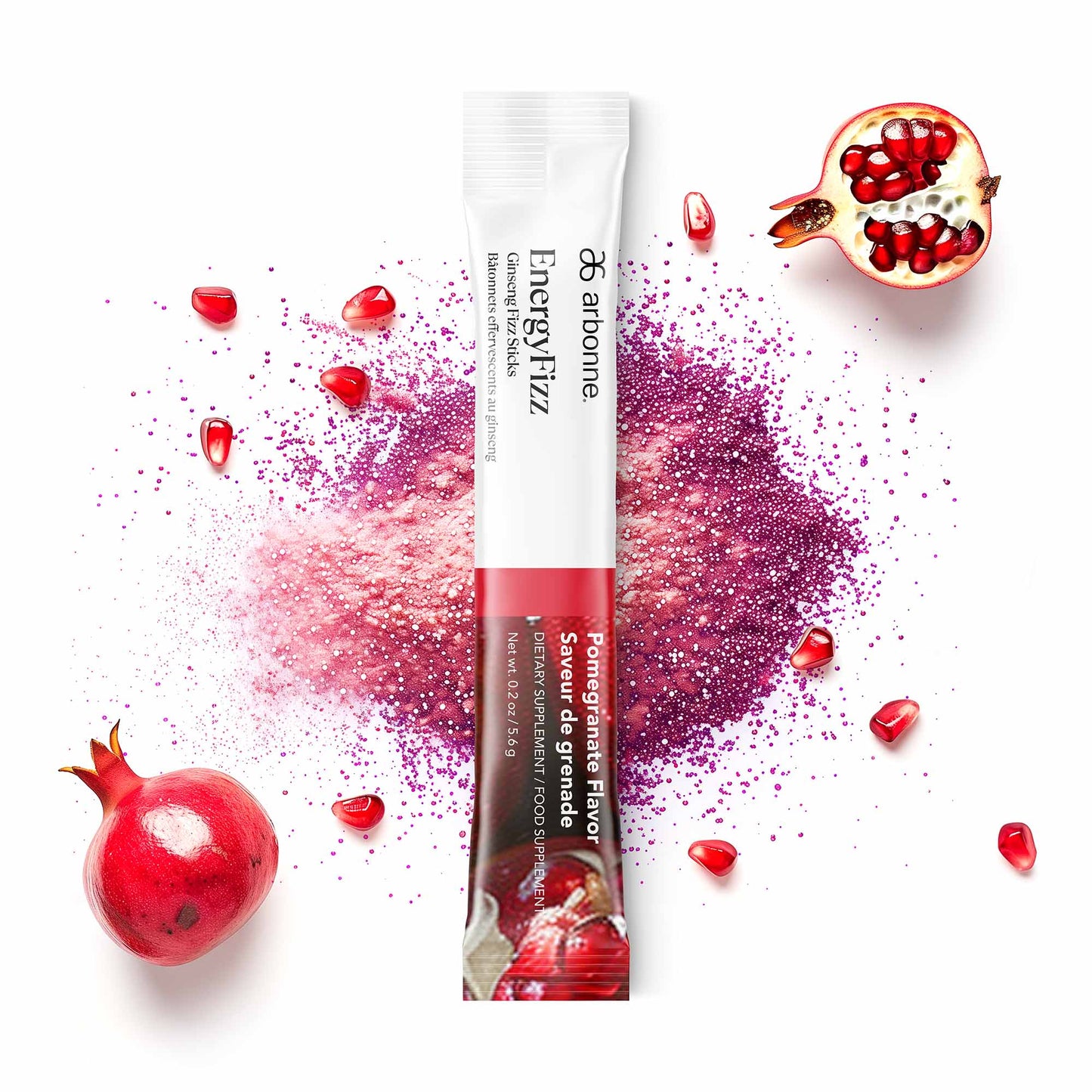 Arbonne Energy Fizz Stick Pomegranate Flavour Sachet